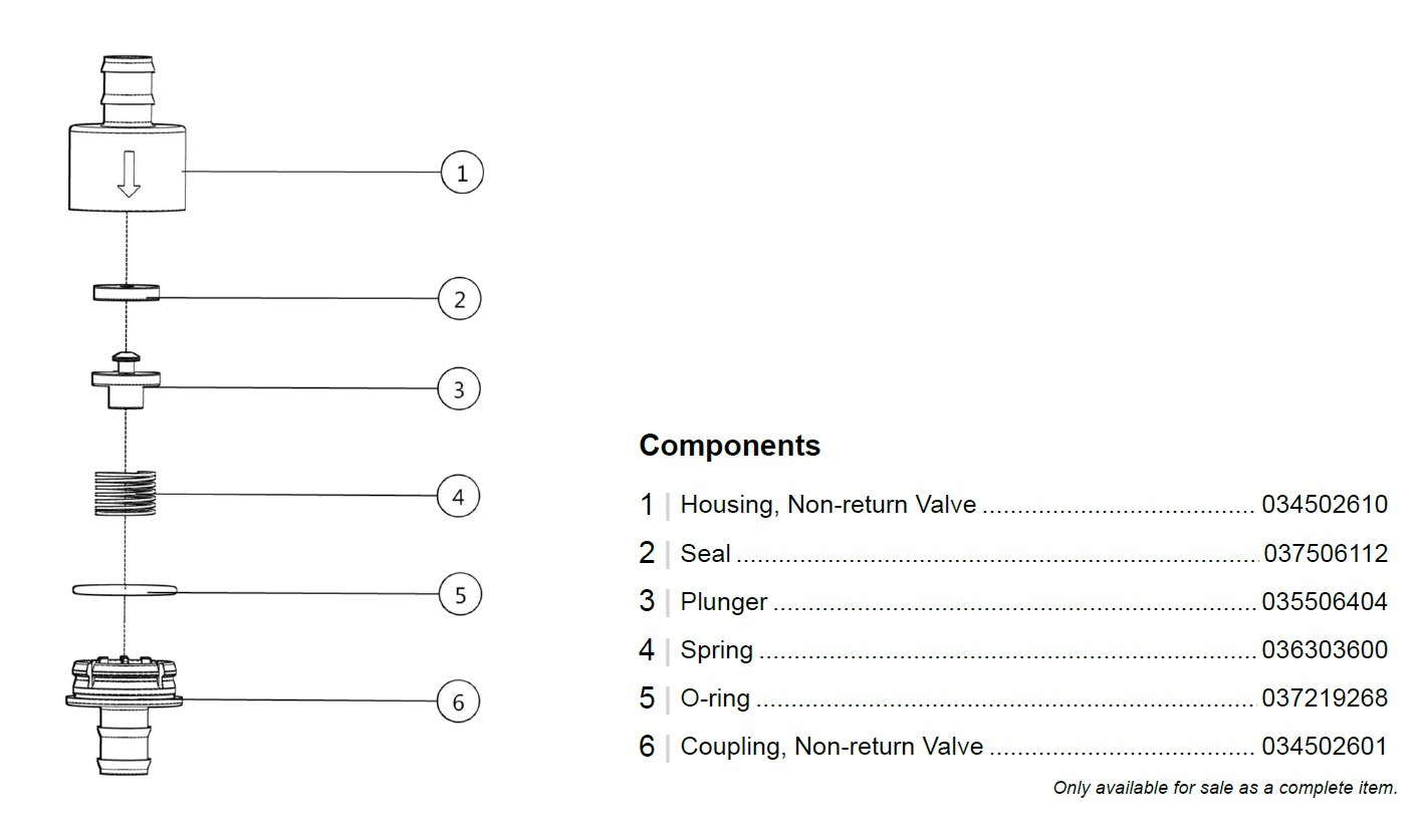 Jets Backventil i CFD ventil (passar till Flexi (VOD) systemen) - Bild 3