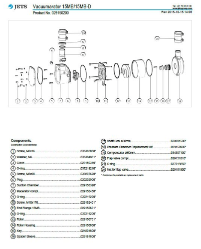 Jets Klaffventil till vacuumurator pumpen 15 MB - Bild 2