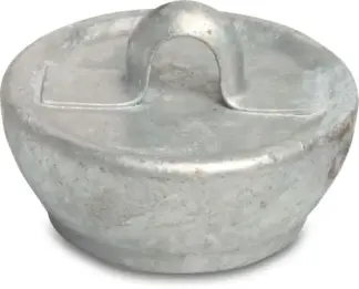 Ändstycke koppling stål galvaniserad 89 mm hane del Perrot