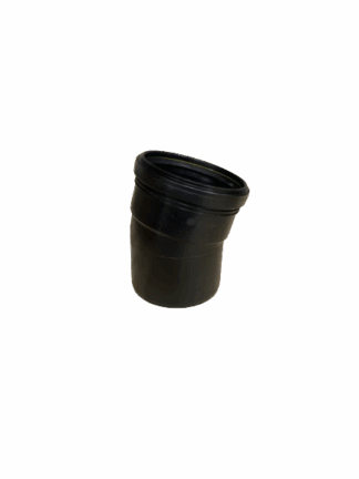 Ground bend 110x15° 1 sleeve Black