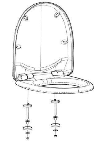 Jets fäste toalettlock Comfort 50M/59M