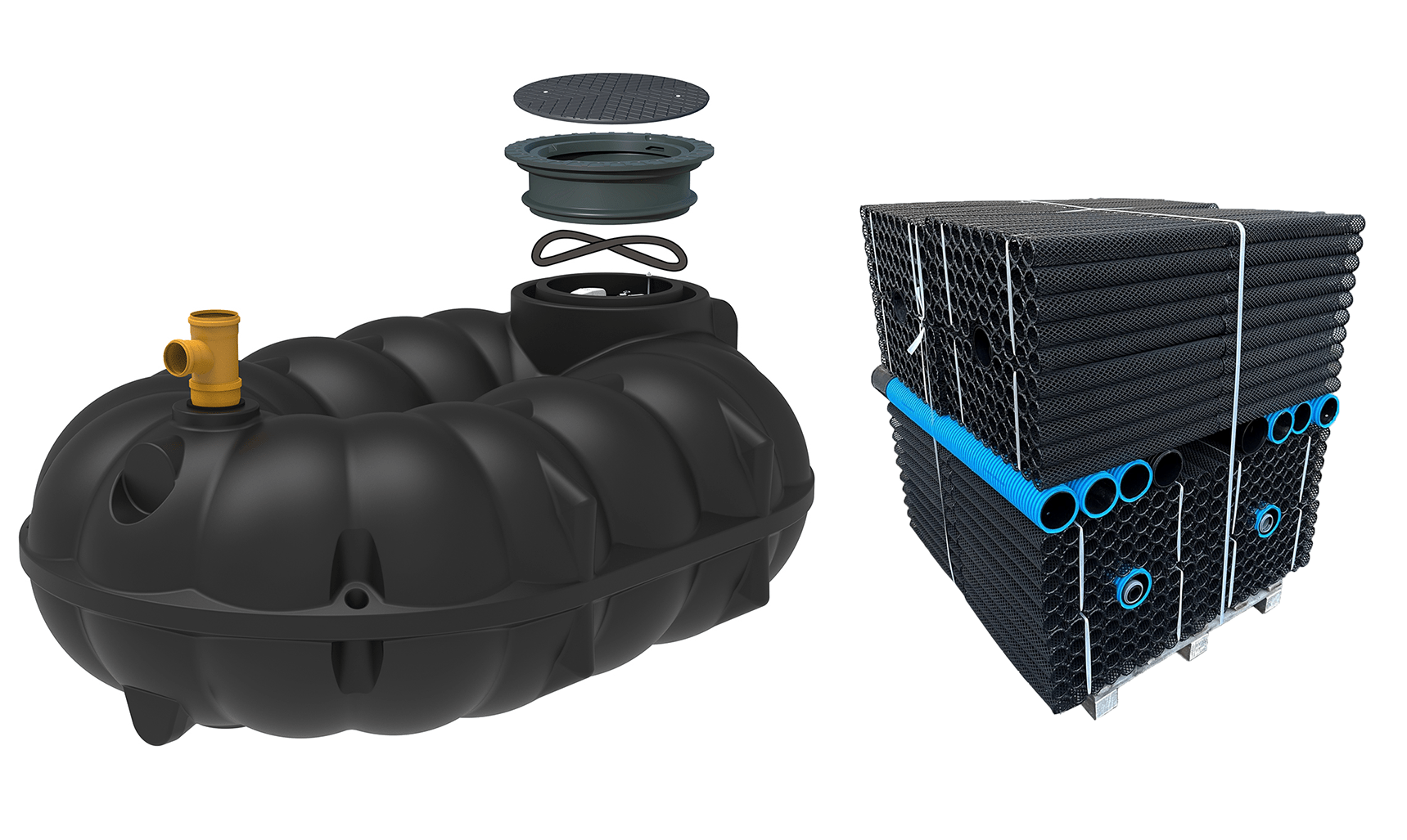 NEO slamavskiljare 5000L med biomodulpaket 36m2